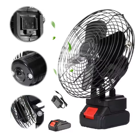 Přenosný bezdrátový ventilátor na AKU baterii